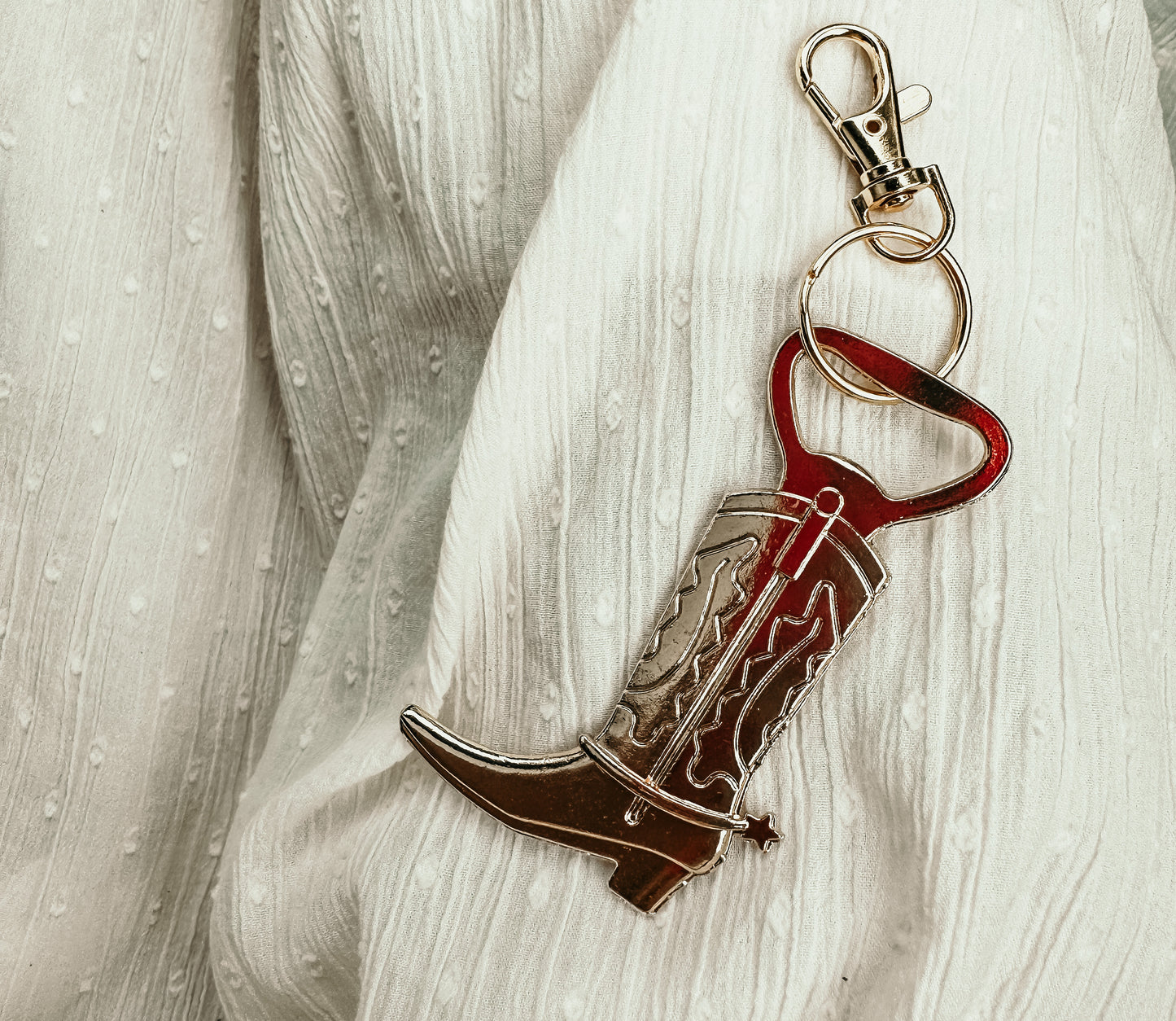 Cowboy Boot Keychain Bottle Opener