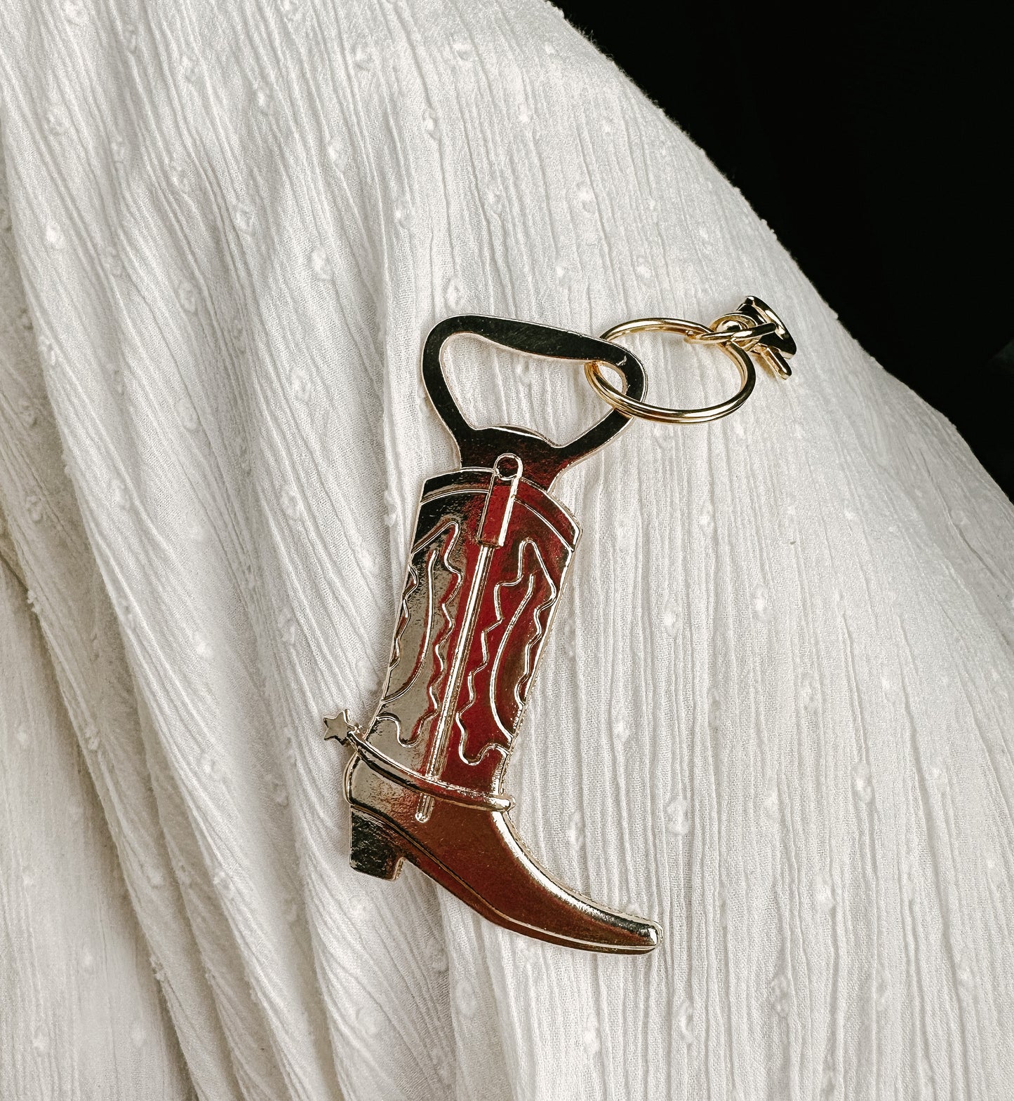 Cowboy Boot Keychain Bottle Opener