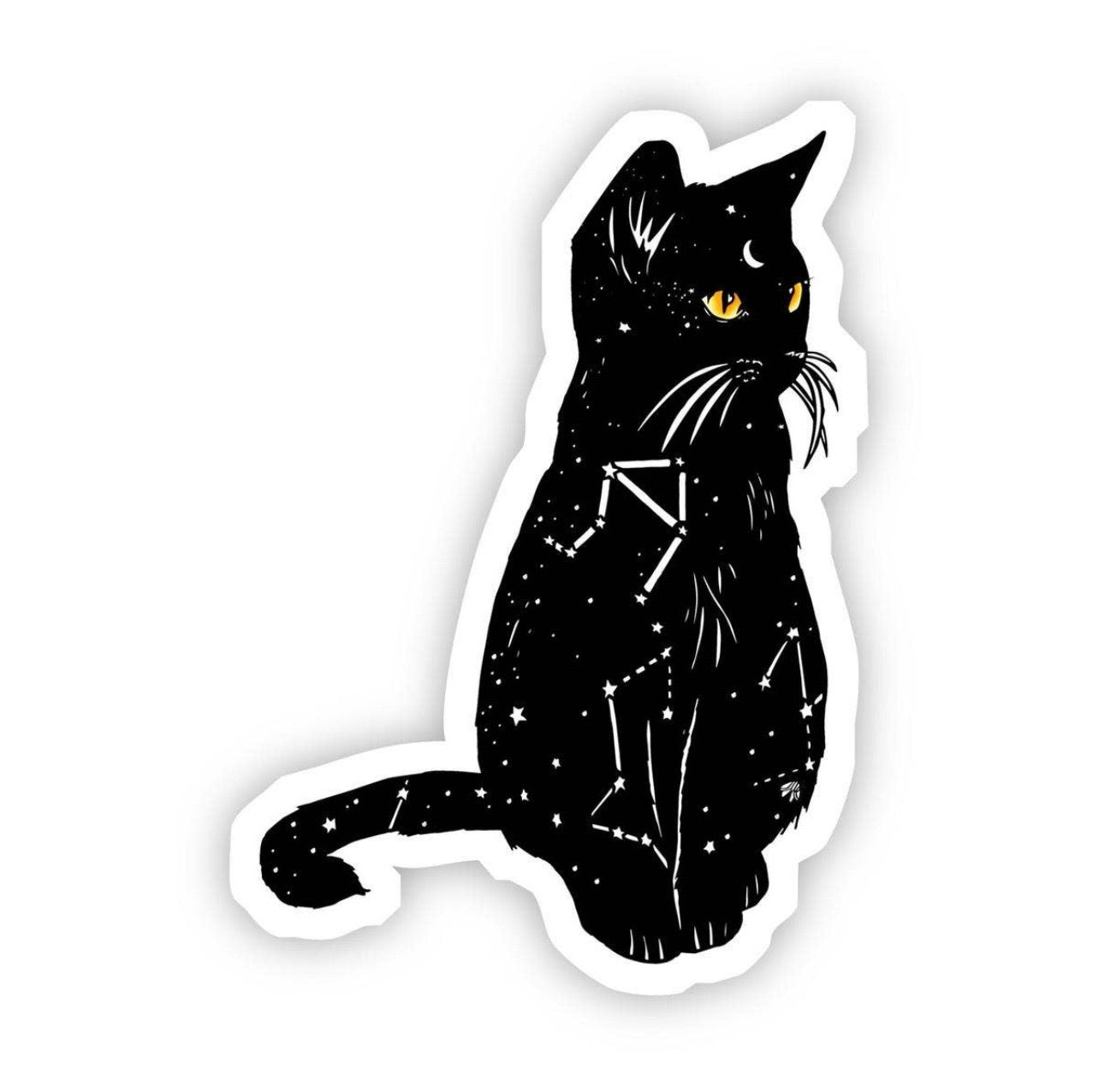 Black Astro Cat Sticker