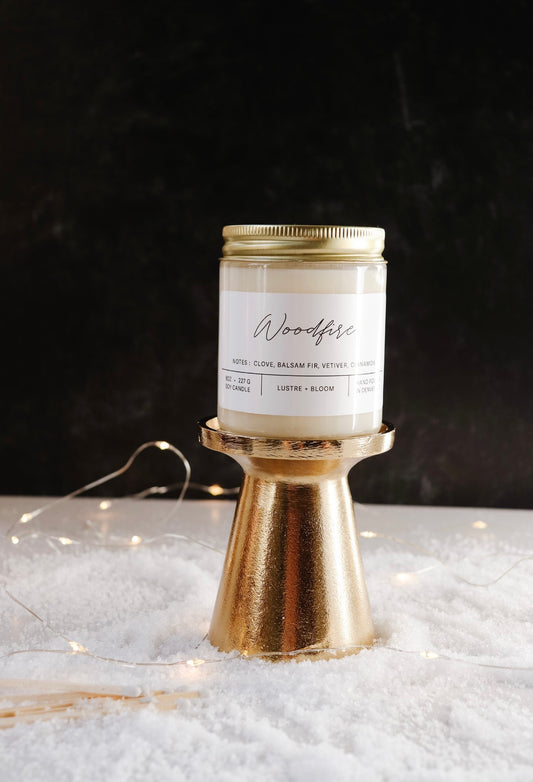 Lustre + Bloom || Woodfire Candle