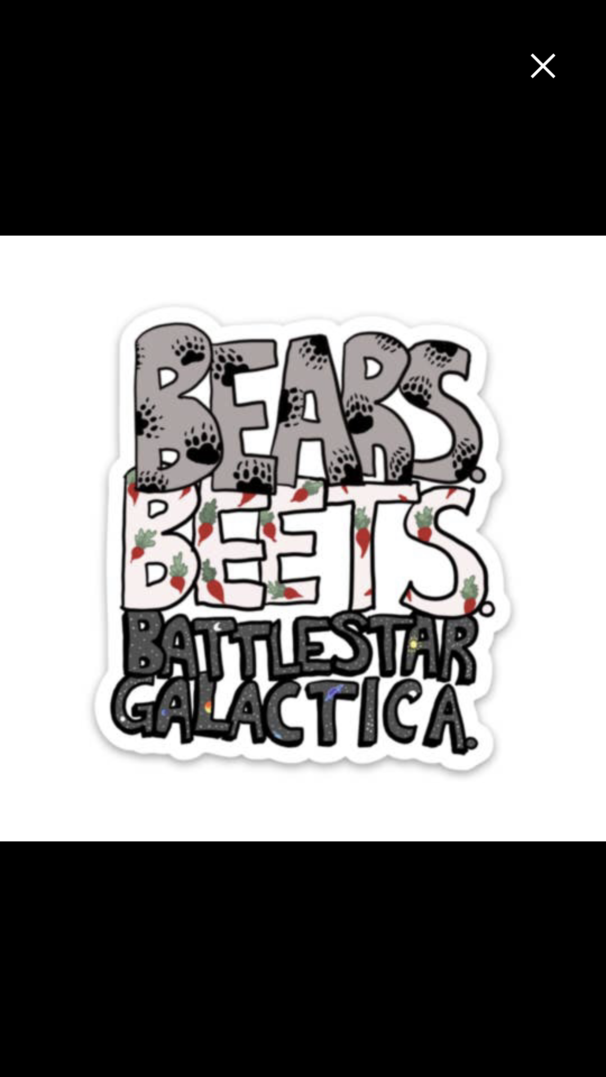 Bears Beets Battlestar Galactica - Office Fan Art Sticker
